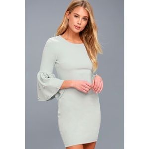 Lulu's "Ethereal Dream"  Sage Green Bodycon Dress